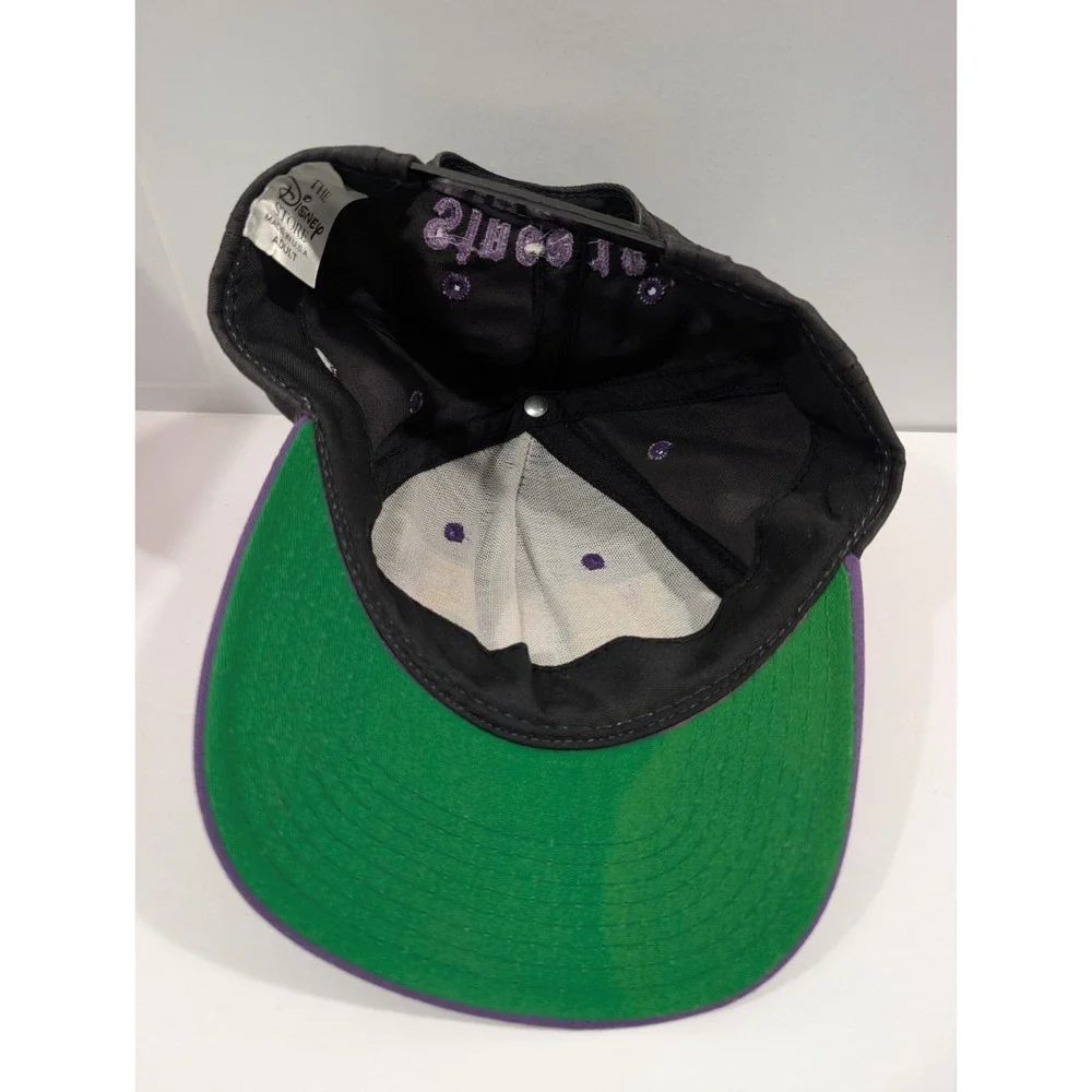 Vintage 90s Disney Store Mickey Mouse Snapback Hat Black Purple Teal USA Retro
